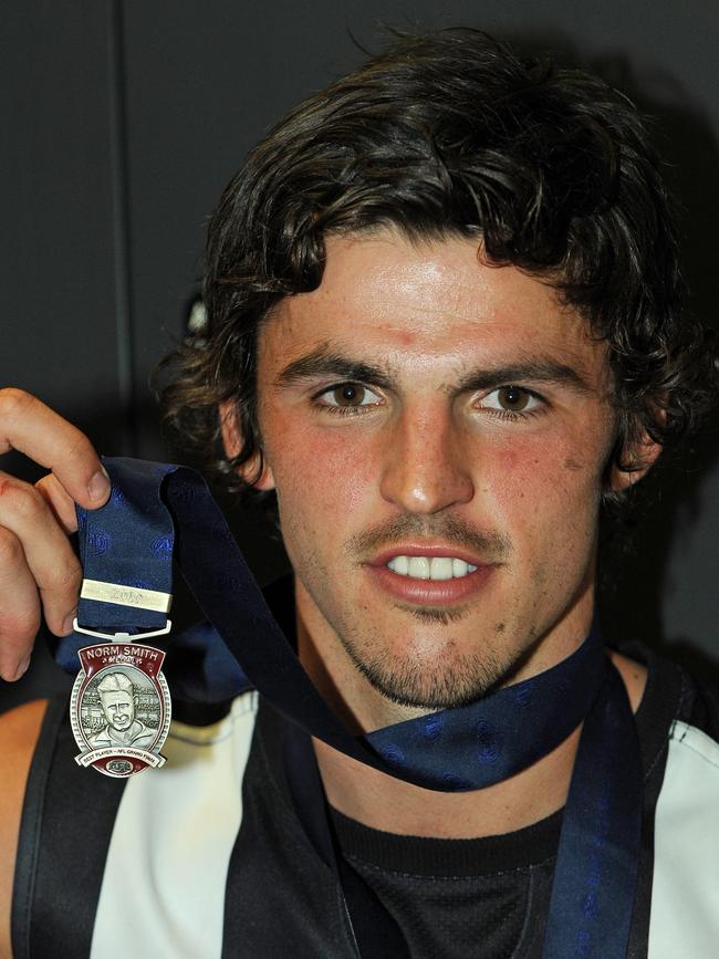 Pendlebury with his 2010 Norm Smith medal ...