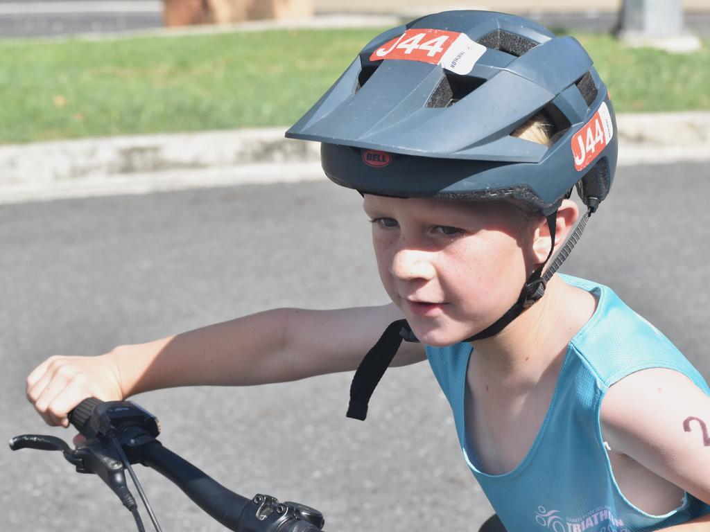 Juniors in action at The Capricornian Rocky Triathlon on March 17, 2024.