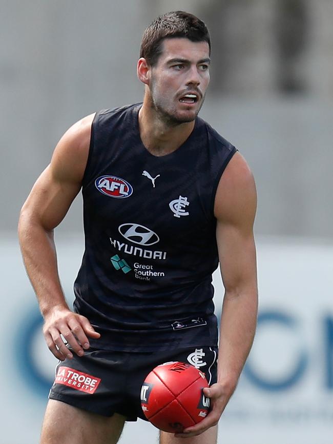 Carlton recruit George Hewett shone in the pre-season. Picture: Michael Willson/AFL Photos via Getty Images