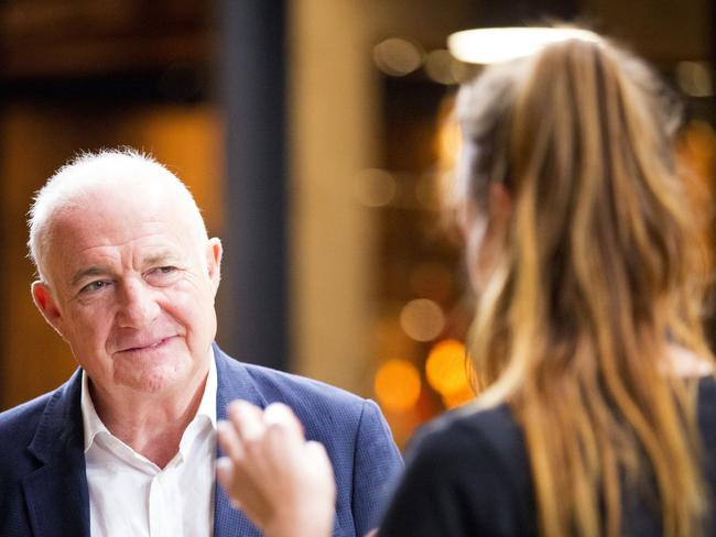 EMBARGOED 9PM MasterChef guest judge Rick Stein with Billie McKay. Picture: Channel 10