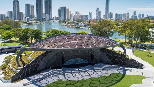 The HOTA outdoor stage on the Gold Coast.