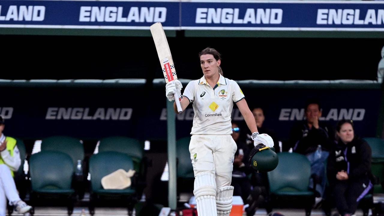 Annabel Sutherland became the first woman to make a Test hundred at the MCG on Friday (Photo by William WEST / AFP)