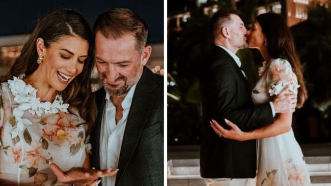 Stephanie Rice and partner Mark Lassey are engaged. Photos: Instagram