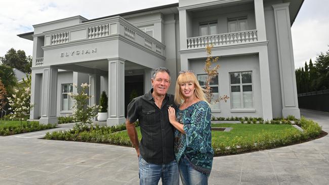 Charles (Harry) Alexander and Yoland Higgs in front of their property – ELYSIAN – at 9 Robe Terrance, Medindie. Picture: Keryn Stevens