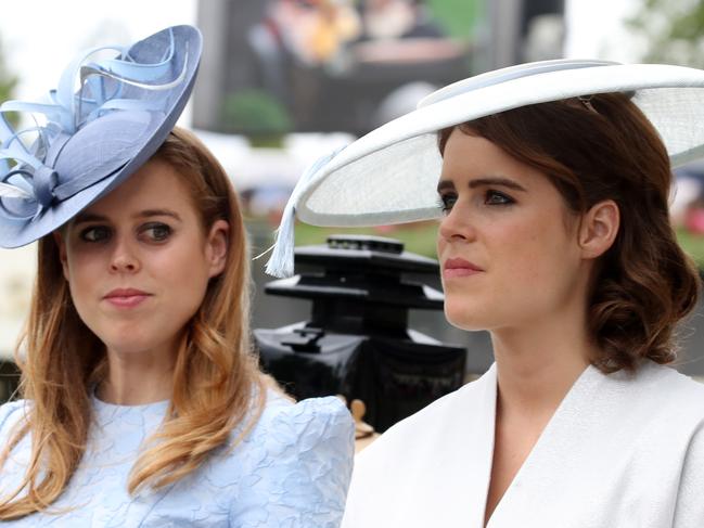 ASCOT, ENGLAND - JUNE 19:  Princess Beatrice of York (L) and Princess Eugenie of York attend Royal Ascot Day 1 at Ascot Racecourse on June 19, 2018 in Ascot, United Kingdom.  (Photo by Chris Jackson/Getty Images)