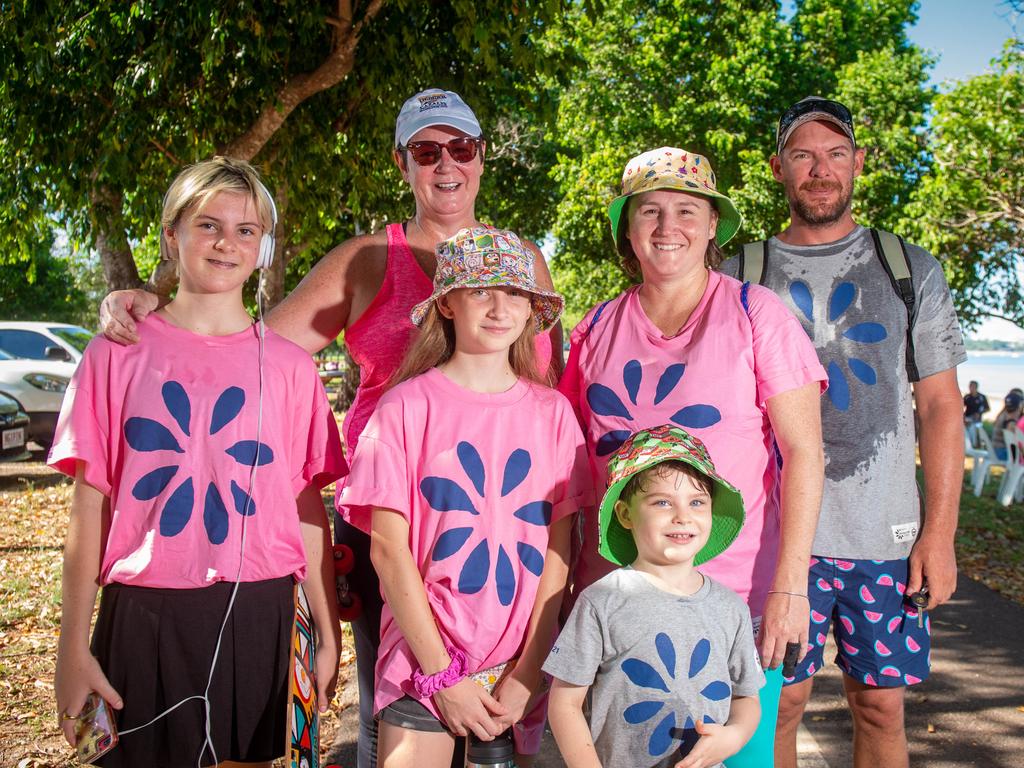 The annual Mother's Day Classic supporting breast cancer research was held along the East Point foreshore in 2021. Hope, Emily and John Shepherd (front) with Treena Millar, Sara and Tom Shepherd. Picture: Che Chorley