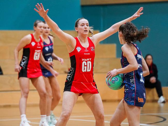 ACU Brisbane North Cougars netball. HART Sapphire Series against the Brisbane South Wildcats. Picture credits: KWP Studios Flagstone