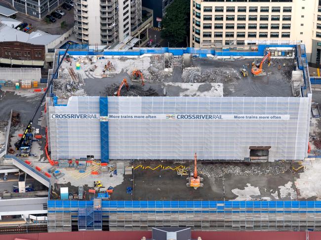 The Roma Street tunnel site from the air