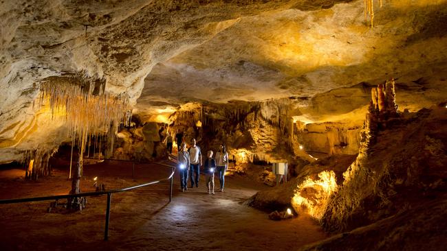 Inside one of the main caves at the Naracoort Caves National Park.