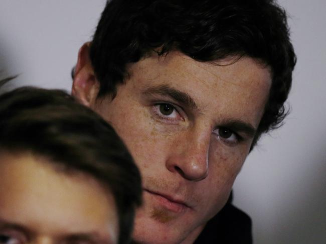James Hird press conference Jake Carlisle Picture:Wayne Ludbey