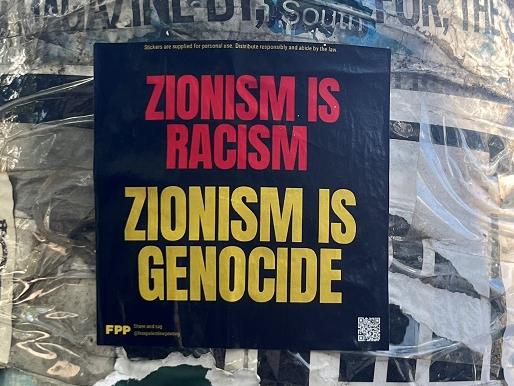 An anti-Semitic poster near the VGCCC office in Richmond.