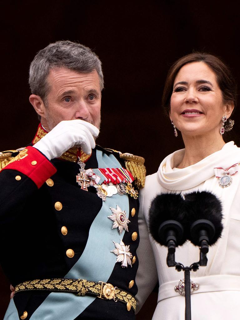 At one point, Frederik became visibly emotional. Picture: Bo Amstrup/Ritzau Scanpix/AFP