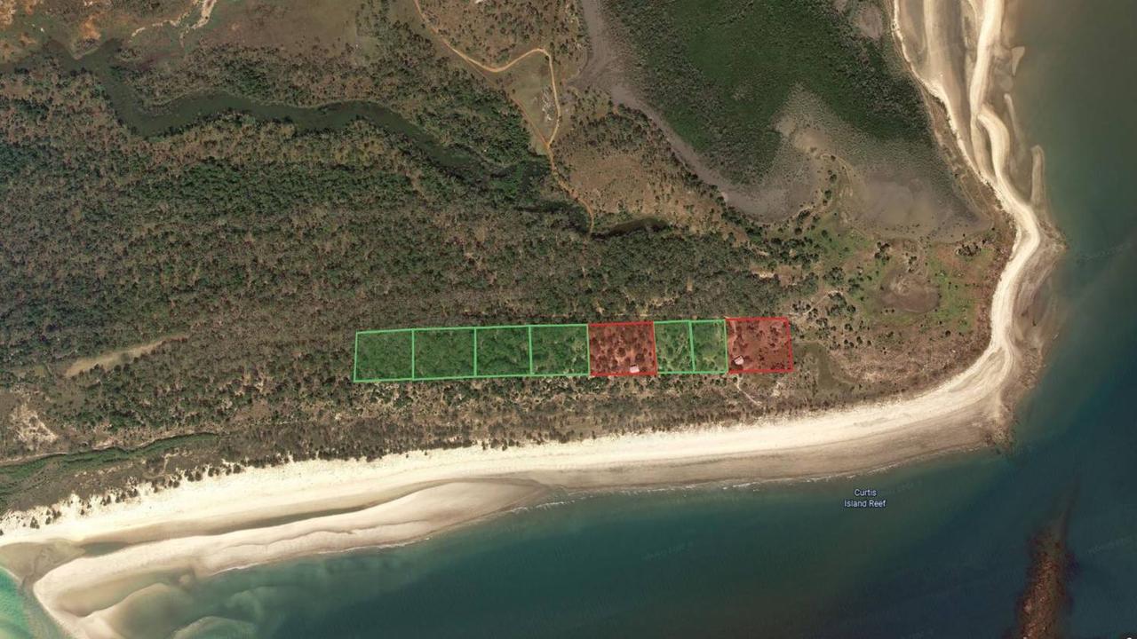 Six prime freehold beachfront allotments are for sale on North Curtis Island, with land starting from $595,000. Picture: Contributed