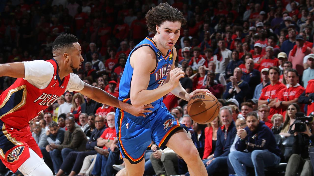 Josh Giddey #3 of the Oklahoma City Thunder (Photo by Layne Murdoch Jr./NBAE via Getty Images)