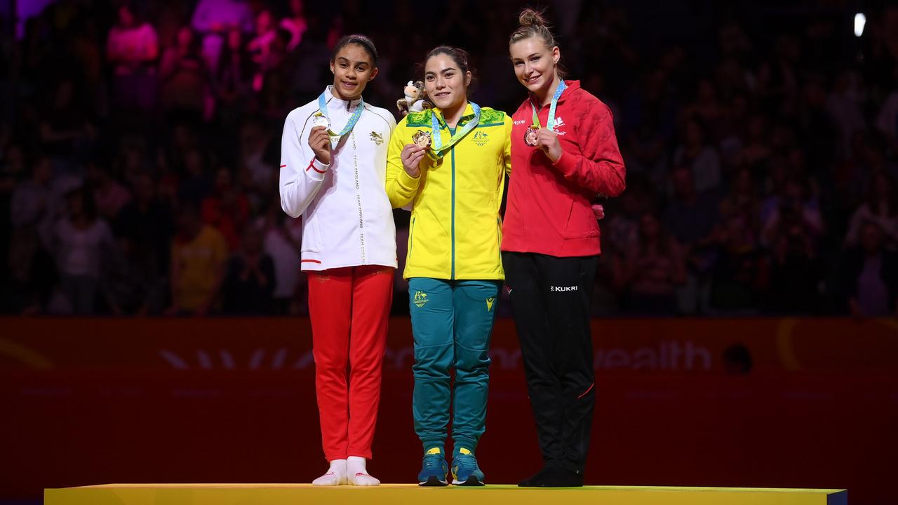 Georgia Godwin with her gold medal. Picture: Getty Images