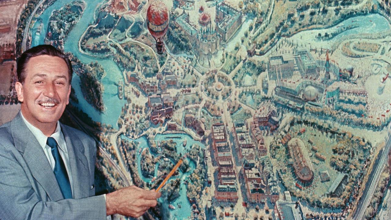 Disney with a map of the park.