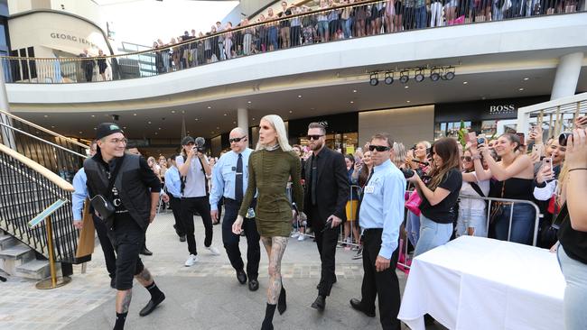 Beauty influencer Jeffree Star at Pac Fair today. Thousands of fans turned out for the meet and greet. Picture Glenn Hampson