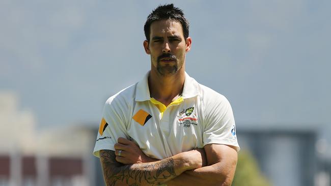 Don’t mess with Mitch.... Johnson has ignited a feud with India’s media this week. Picture: Getty