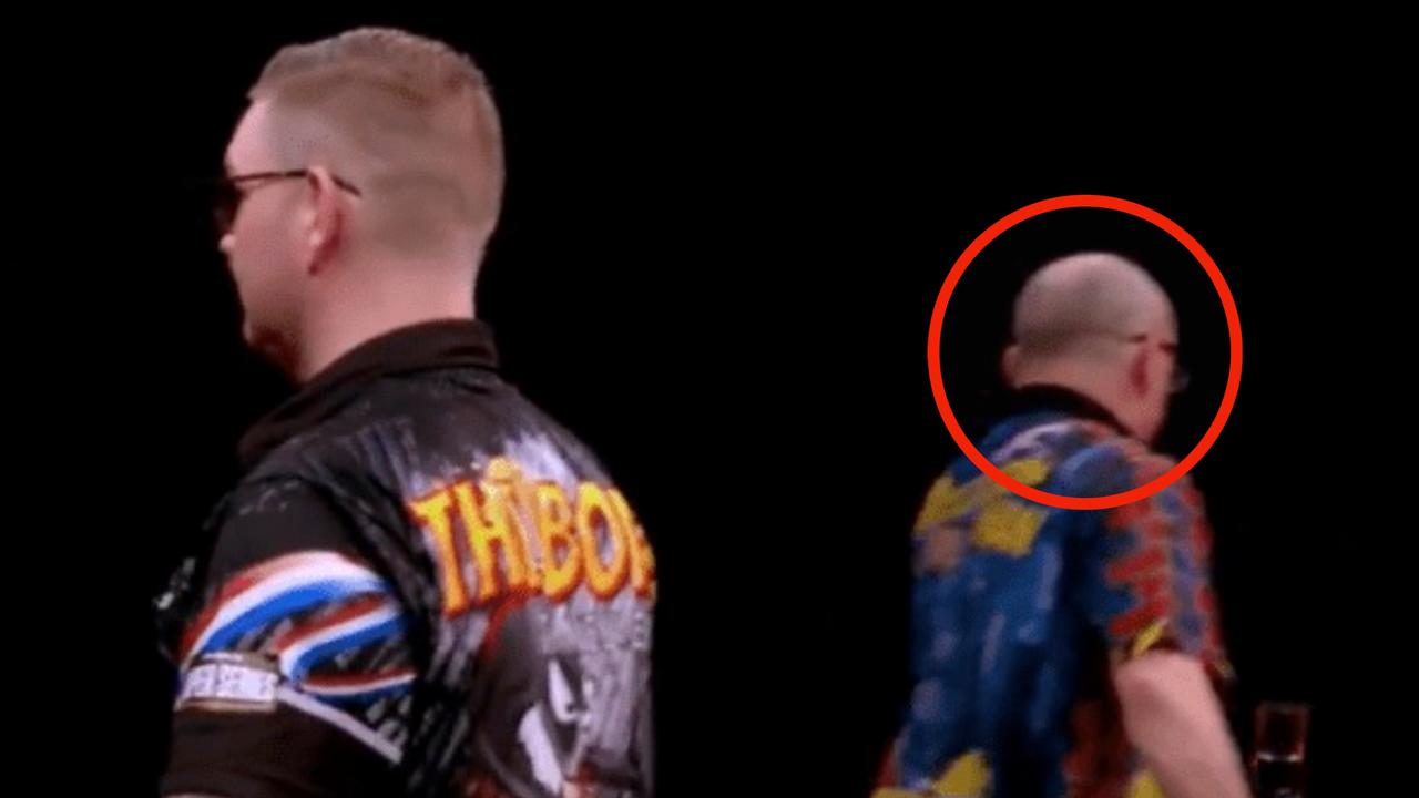 Darren Webster walked off without shaking his opponent's hand. Picture: MSS Darts