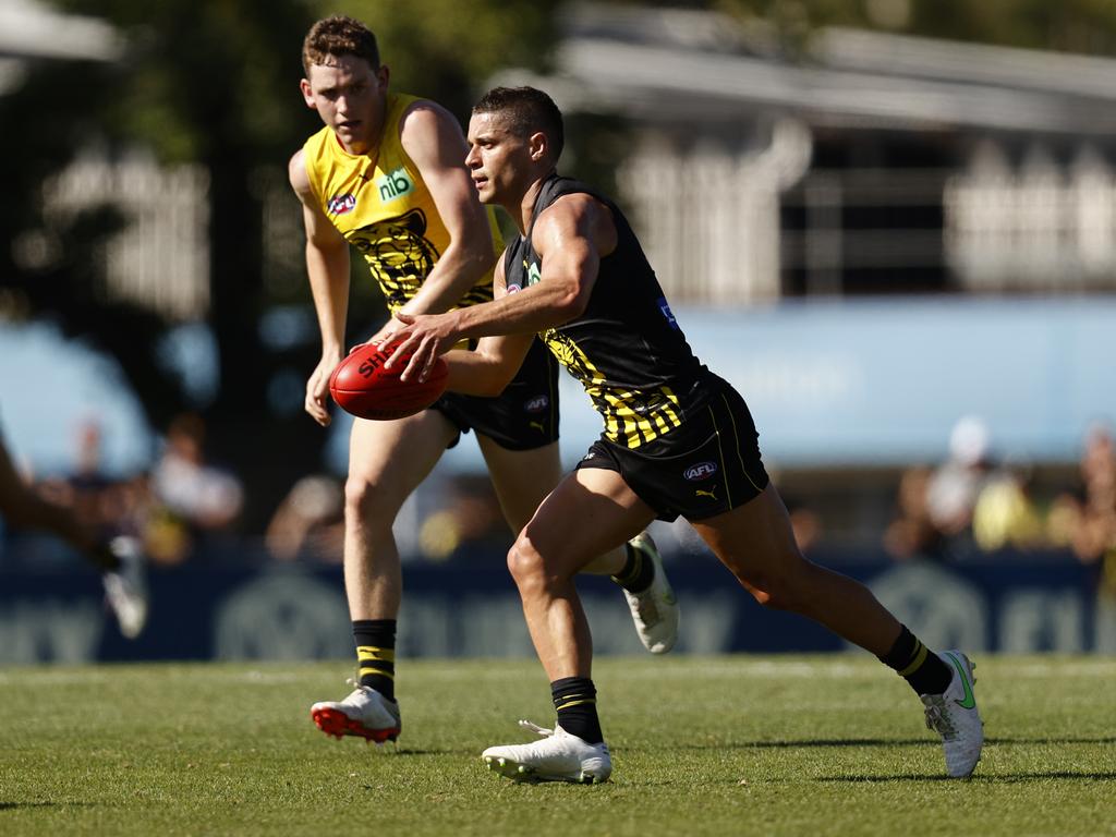 Dion Prestia was impressive in the Tigers’ hitout. Picture: Getty Images