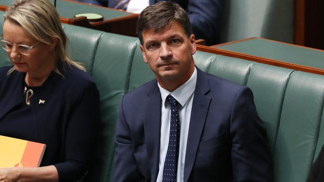 Energy Minister Angus Taylor during a division. Picture: Kym Smith