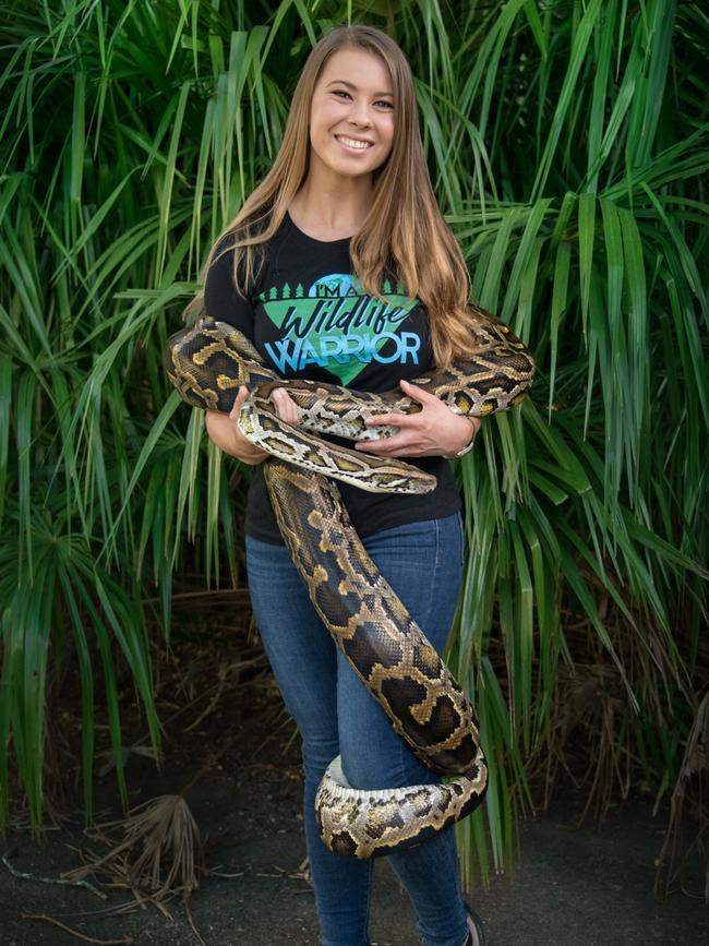 Bindi Irwin is introducing her daughter to the wonders of their zoo. Picture: Australia Zoo
