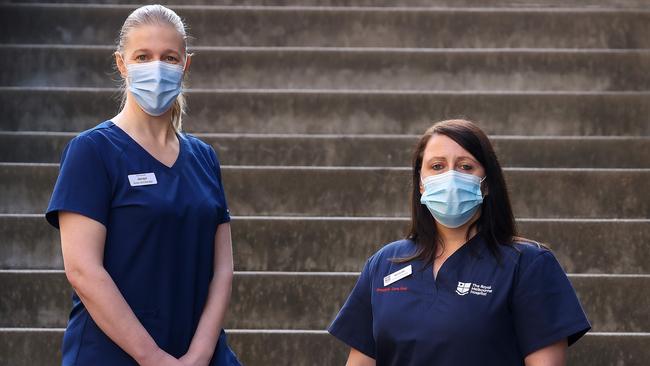 ICU nurses Jacqui Harper and Michelle Spence recently spoke about the dire conditions in hospitals. Picture: Ian Currie