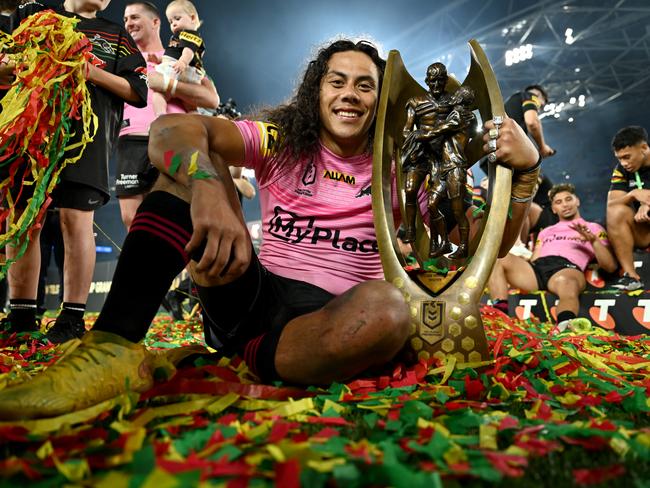 Jarome Luai reached the peak of the NRL mountain four times in Panthers colours. Picture: NRL Photos