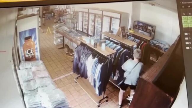 Grey nomad shoplifter caught on CCTV