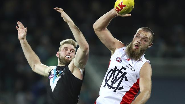 Melbourne need to find a better back-up for Max Gawn who has a massive workload. Picture: Sarah Reed