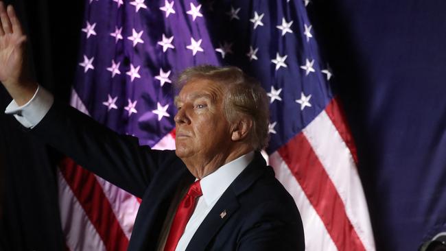 Former President Donald Trump at a recent campaign rally in Harrisburg, Pennsylvania. Picture: Spencer Platt/Getty Images/AFP