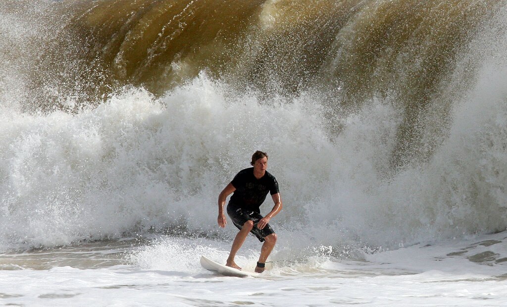 Alexandra Headland gets good lefts and rights for longboarders and shortboarders alike. Picture: Nicholas Falconer