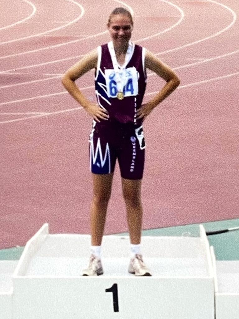 On the podium as a champion of Queensland sport.