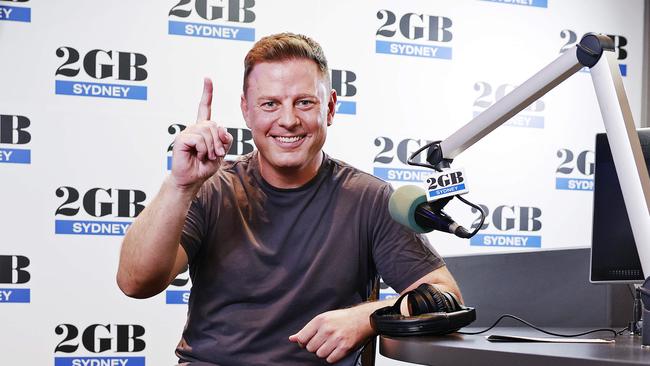 2GB radio host and Sydney radio no.1, Ben Fordham, pictured in studio after winning the ratings war. Picture: Sam Ruttyn