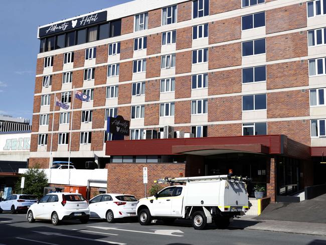 Lifts and air conditioning at the Allurity Hotel in Bathurst Street were not working due to an extended power outage in Hobart city.  Picture: Nikki Davis-Jones