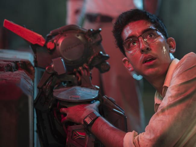 A bit goofy ... Dev Patel in a scene from Chappie. Picture: AP