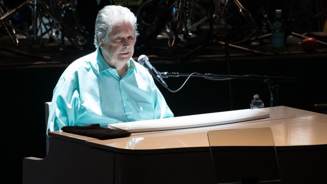 Brian Wilson, leader and co-founder of the rock band the Beach Boys, during a performance in 2017. Picture: AFP