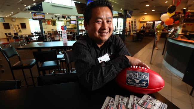 Para Hills community club assistant manager Sonny Vorakoumane – the club’s manager said it would consider more pokie machines if allowed. Picture: Tait Schmaal