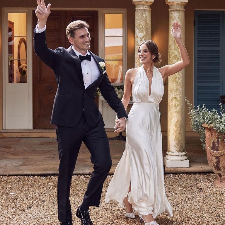 Brycki and Tunchy tied the knot in a lavish Hunter Valley ceremony last October. Picture: Instagram