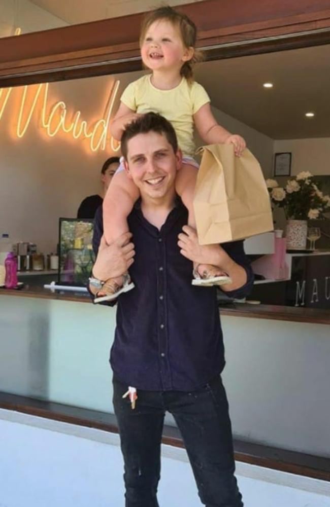 Maude Coorparoo owner Brandon Hemmings and daughter Florence. Picture: Facebook