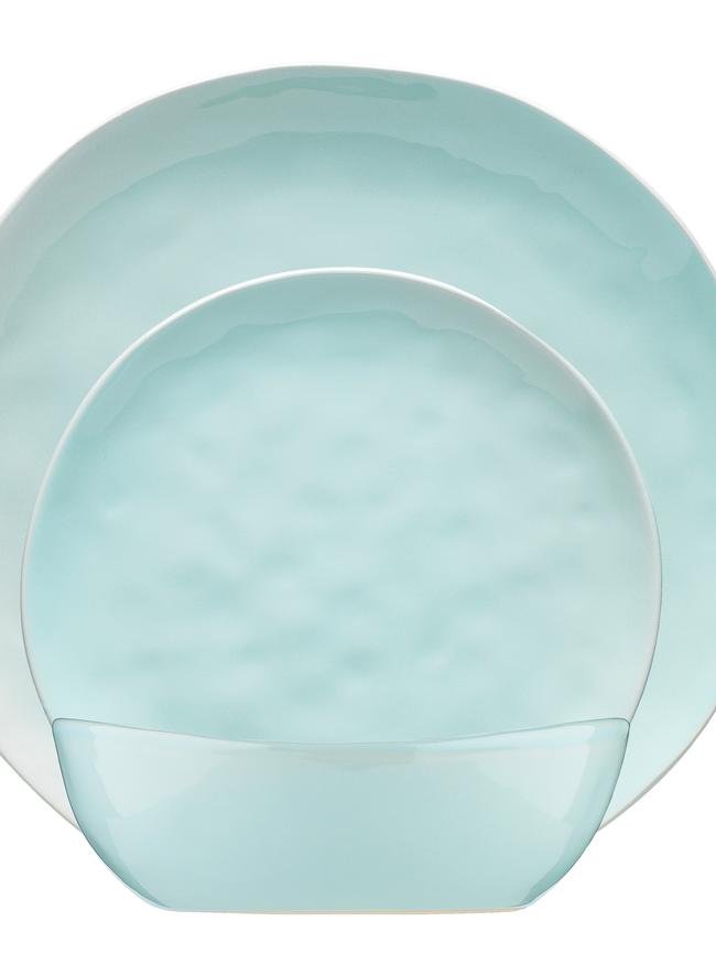 Sorrento 12-piece dinner set in Seafoam.