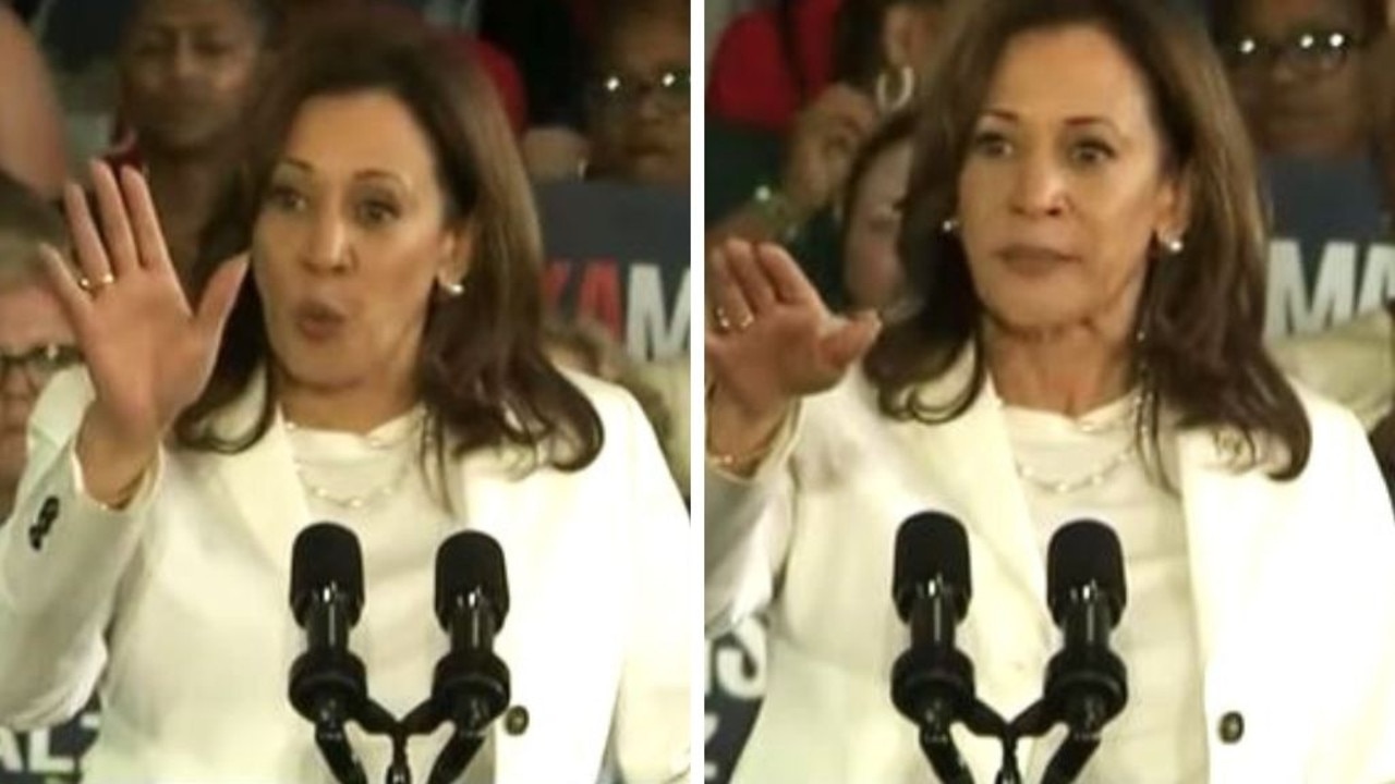 ‘I am speaking’: Kamala Harris hits back at hecklers