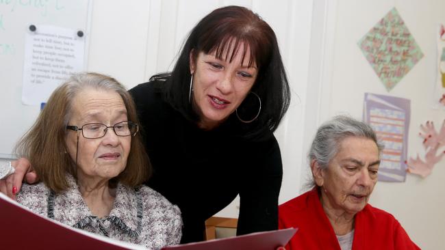 Martina Goulden with patients Nancy and Charmion.