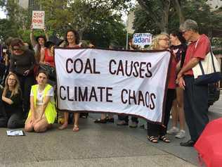 An Adani protest in Brisbane.