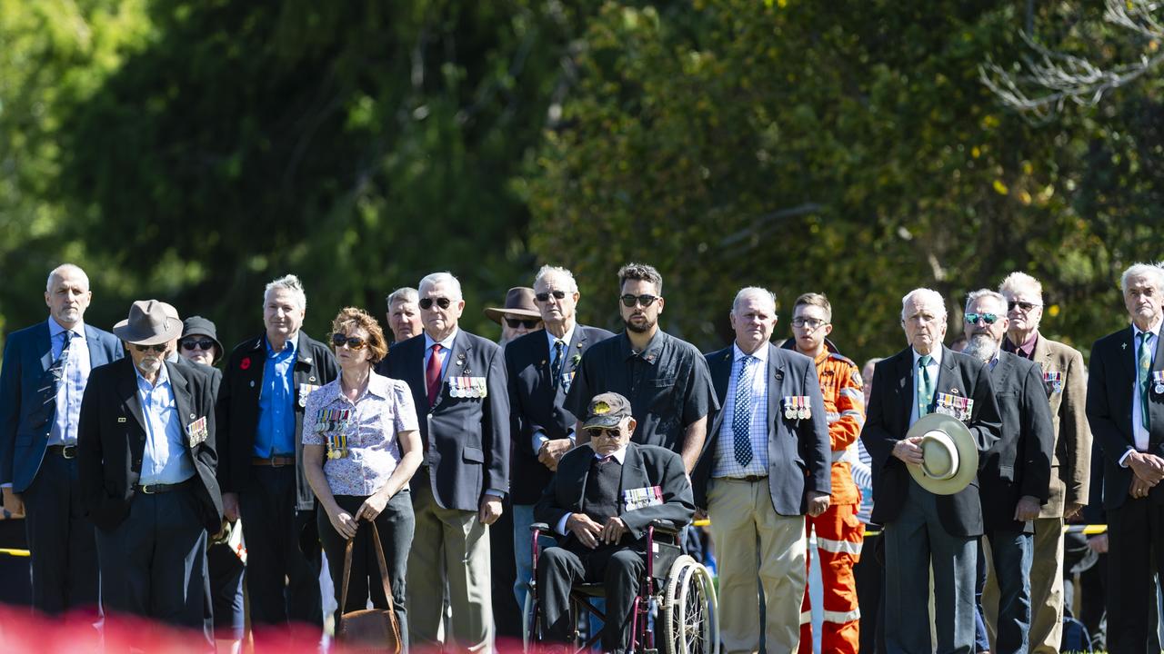 Anzac Day Toowoomba mid-morning Service of Remembrance at the Mothers' Memorial, Tuesday, April 25, 2023. Picture: Kevin Farmer