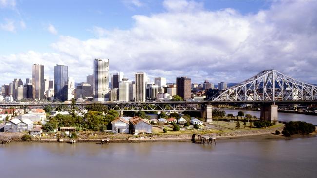 The Story Bridge and Brisbane CBD in 1987. Picture: Brisbane City Council