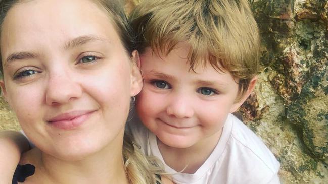 Andrea Groening and Mehali Anastasios Pastrikos, her seven-year-old son she killed while driving drunk and high on cannabis. Picture: File