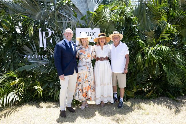 Mike and Zara Tindall with Katie Page and Gerry Harvey at the Magic Millions Showjumping and Polo. Picture by Luke Marsden.