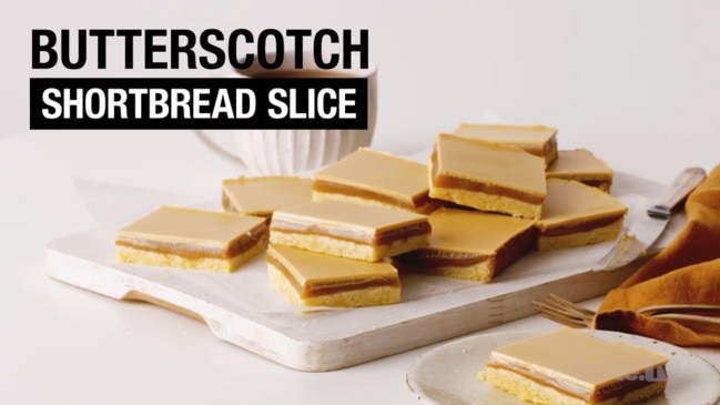 Butterscotch shortbread slice