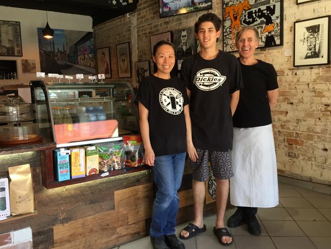 Lara, Owen and Erich Fasolin at the Graff Caff. Picture: Jenifer Jagielski